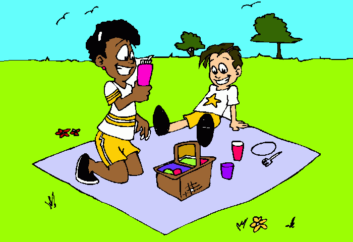 piquenique para colorir e imprimir