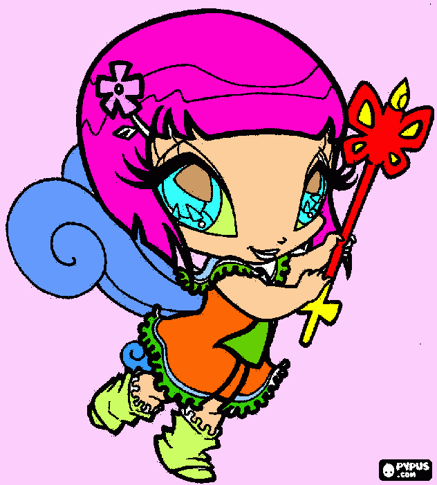 pixi das winx para colorir e imprimir
