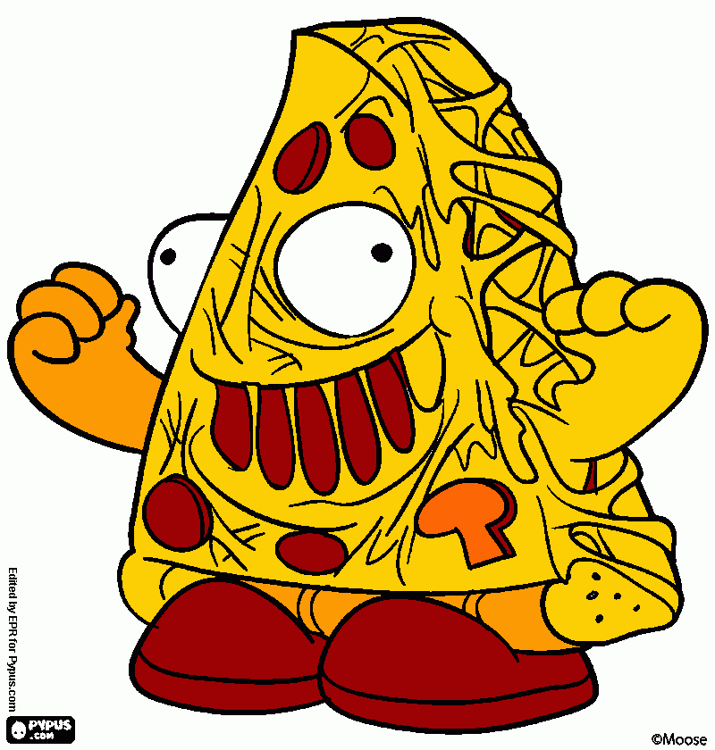 pizza nojenta para colorir e imprimir