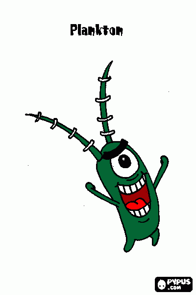 plankton para colorir e imprimir
