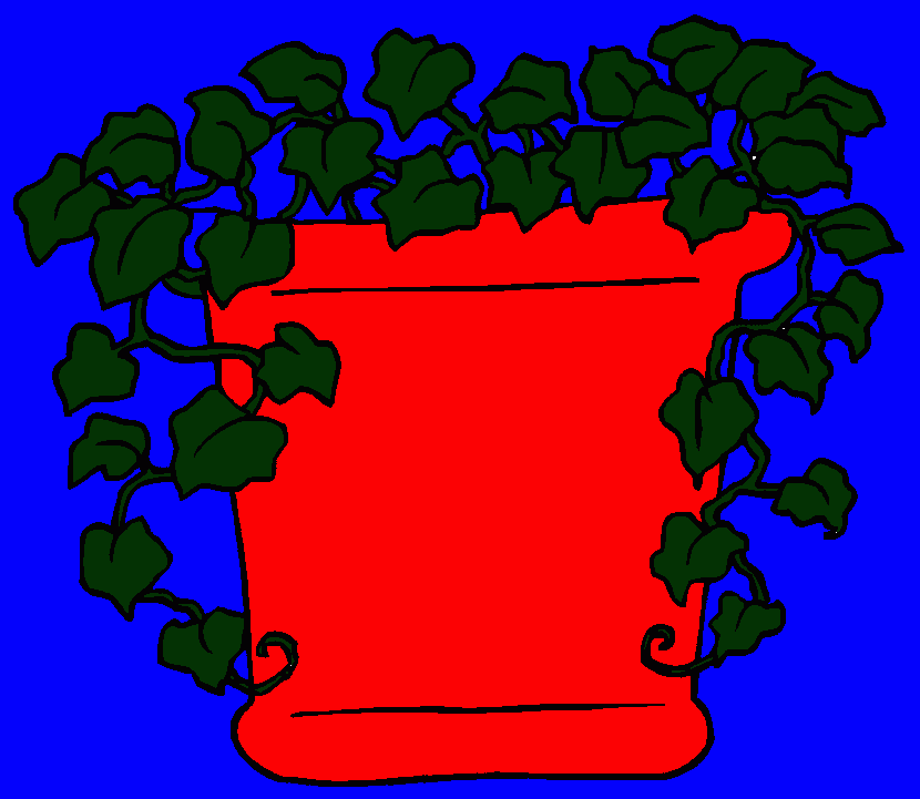 planta no vaso para colorir e imprimir