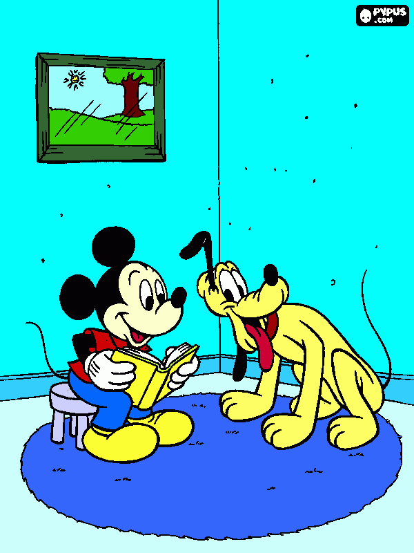 pluto e mickey para colorir e imprimir