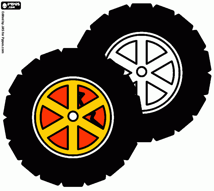 pneu para colorir e imprimir