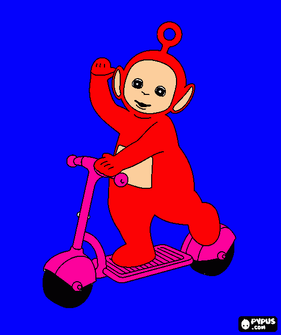  po no patinete para colorir e imprimir