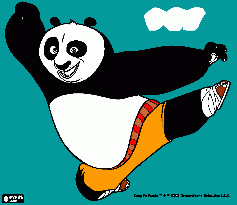 po o dragao guerreiro que derrotou tai lung elord shen com seus  amigos para colorir e imprimir