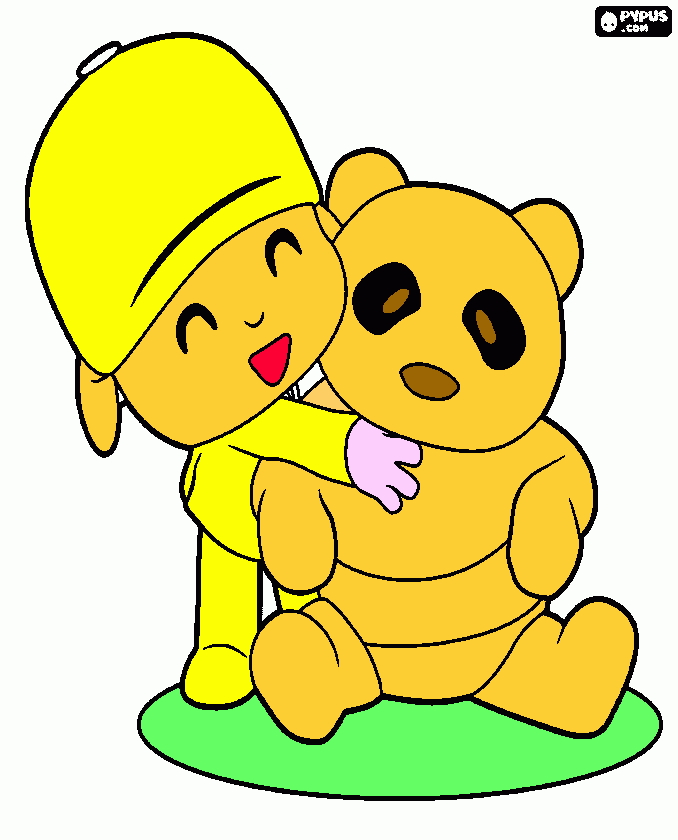 pocoyo com cores para colorir e imprimir
