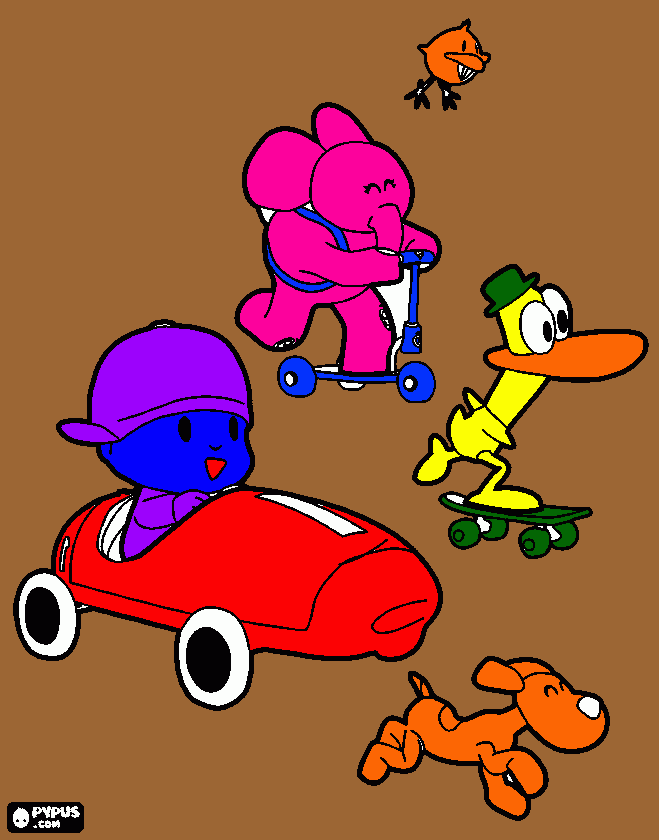 pocoyo  e  seus  amigos para colorir e imprimir