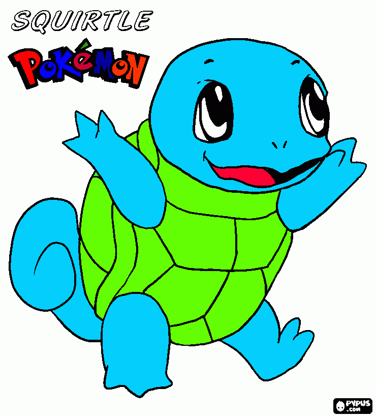 pokemon squirtle para colorir e imprimir