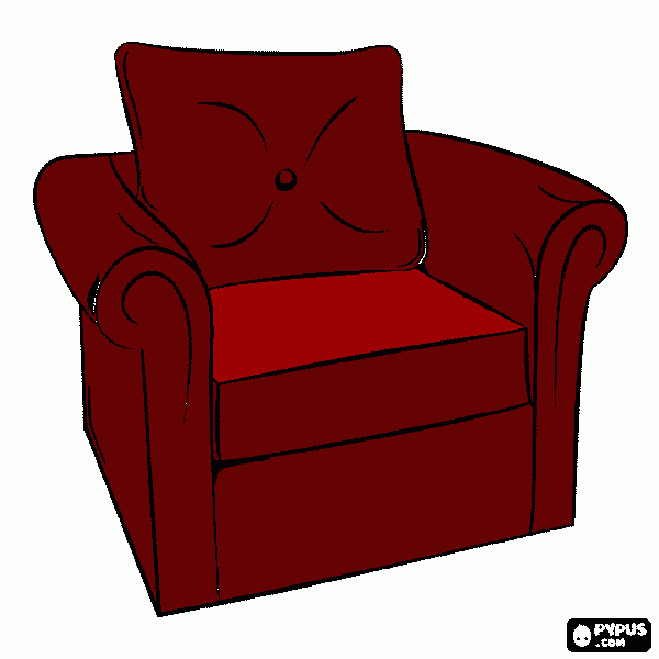 poltrona para colorir e imprimir