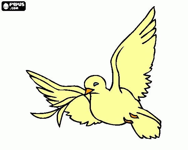 Pombinha para colorir e imprimir