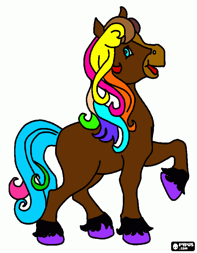 ponei colorido para colorir e imprimir