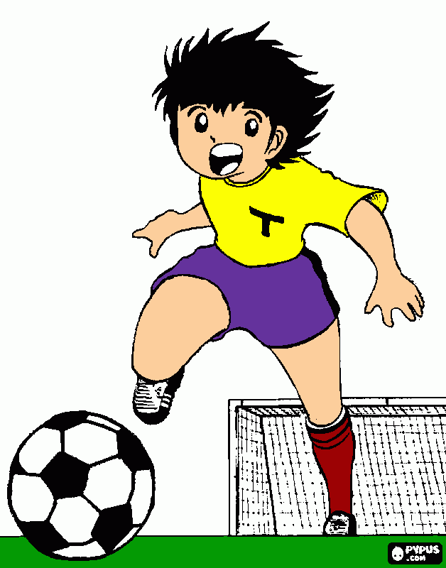 Pontapé de baliza para colorir e imprimir