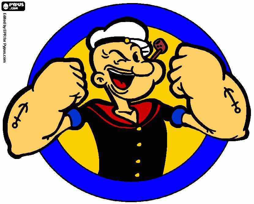 popeye para colorir e imprimir