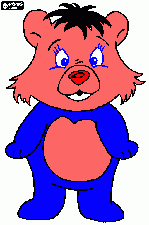 porco azul para colorir e imprimir