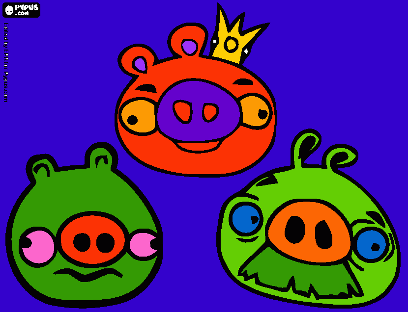 porcos fixes para colorir e imprimir