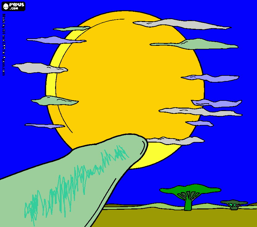 pordesol para colorir e imprimir