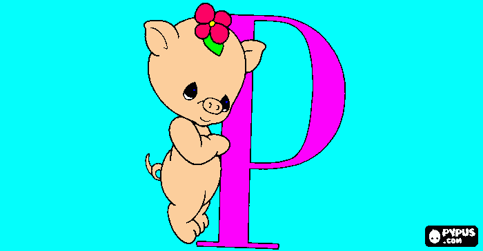 porquinha para colorir e imprimir