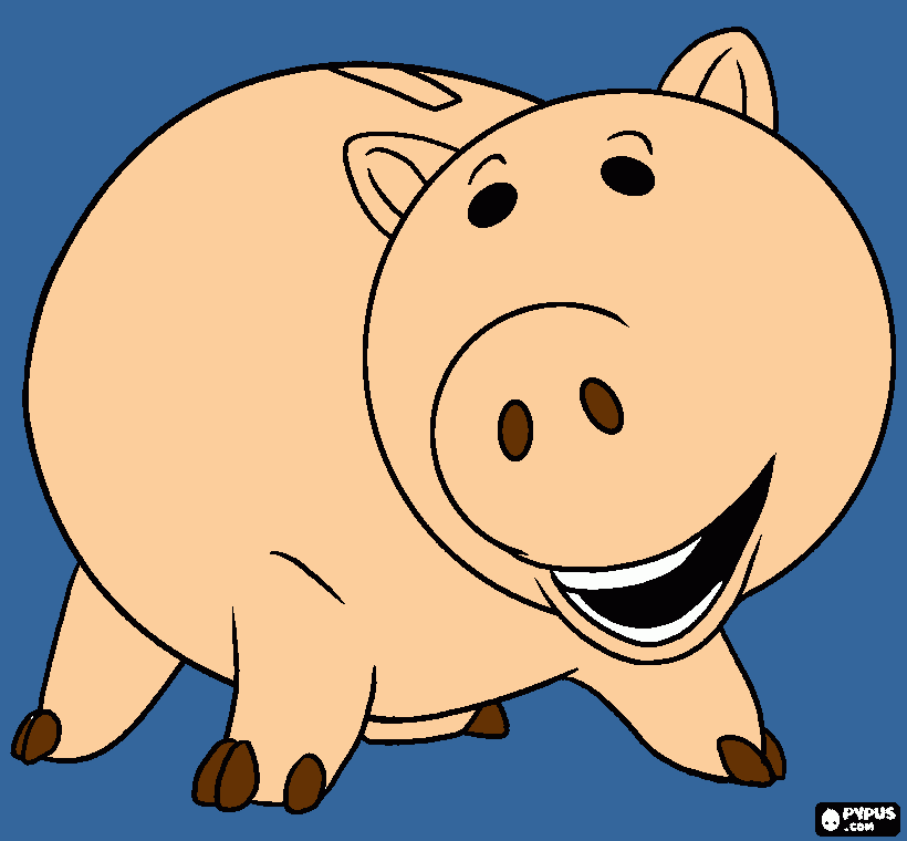 porquinho toy store para colorir e imprimir