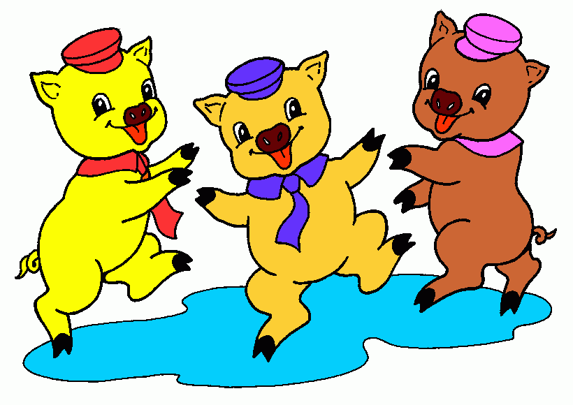 Porquinhos coloridos para colorir e imprimir