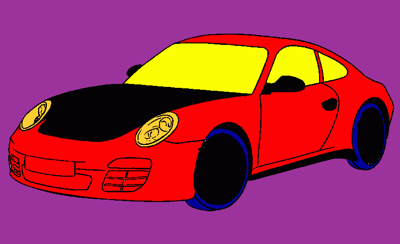 porsche carrera tunado para colorir e imprimir