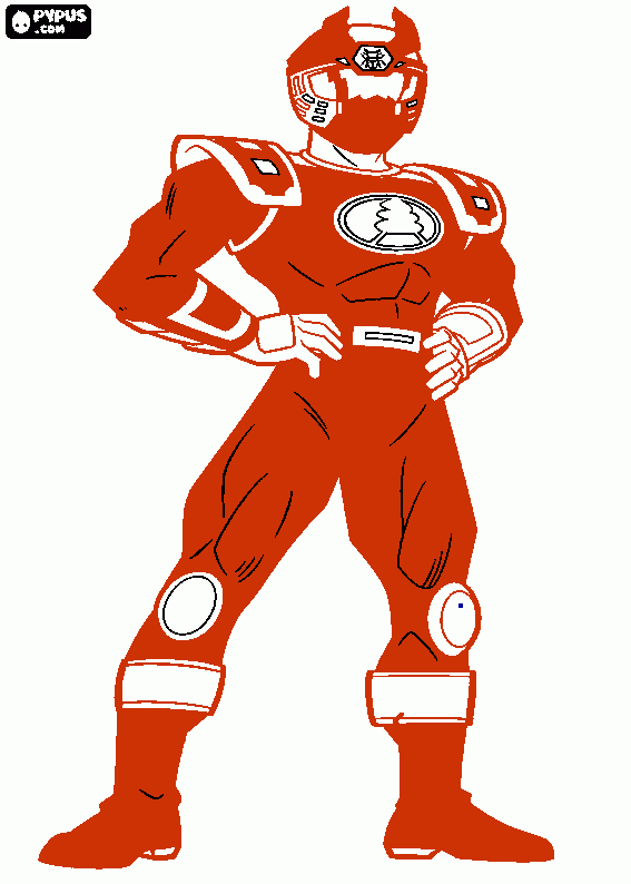 pow vermelho para colorir e imprimir