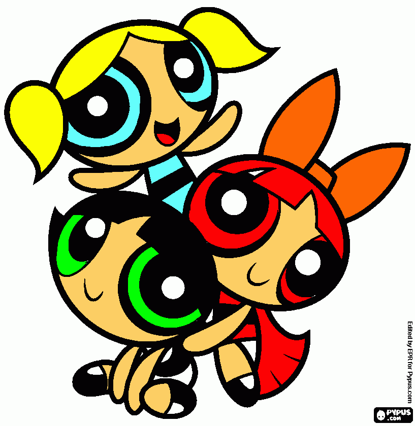 power puff girls para colorir e imprimir