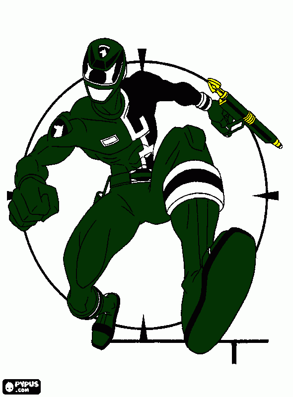 power ranger verde para colorir e imprimir