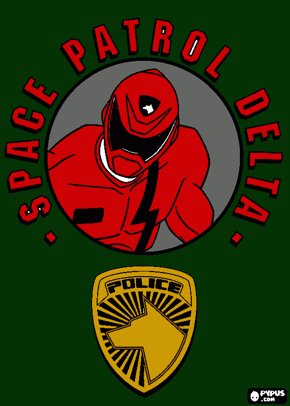power rangers spd. Space Patrol Delta para colorir e imprimir