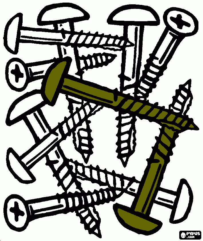 pregos  para colorir e imprimir
