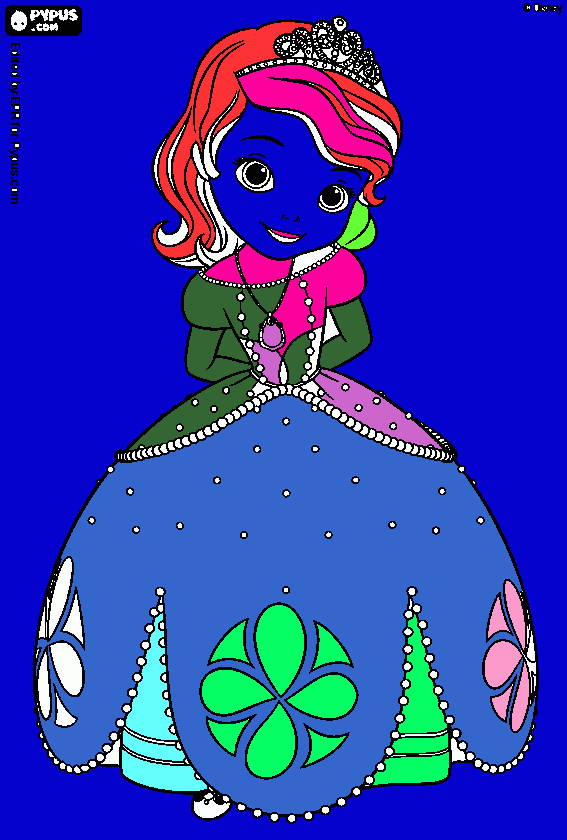 Pricesa Sofia para colorir e imprimir