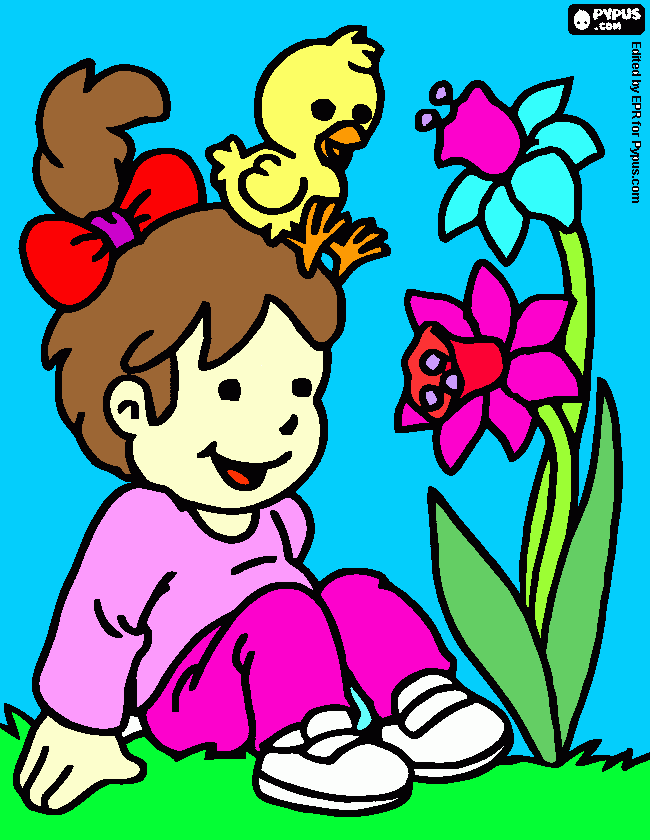primavera bela para colorir e imprimir
