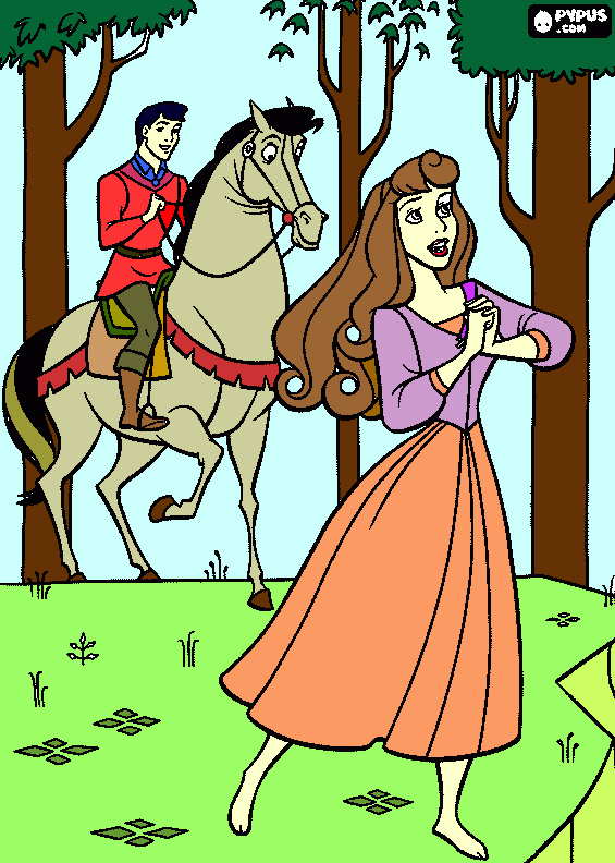 princepe no cavalo para colorir e imprimir