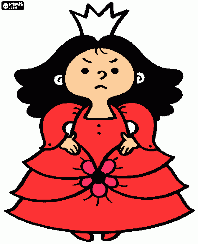 princesa     isabel para colorir e imprimir