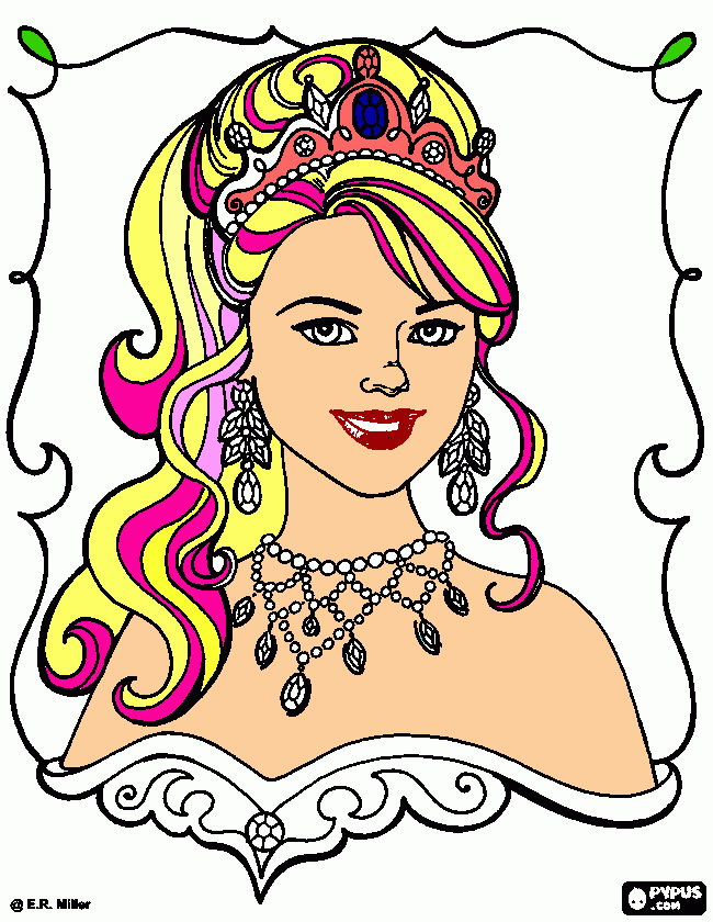 Princesa Mia para colorir e imprimir