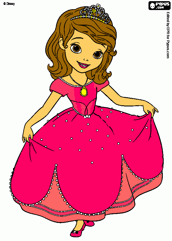princesa sofhia para colorir e imprimir