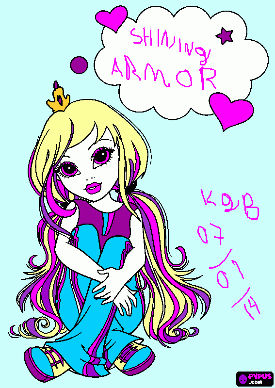 princess candece and shining armor... para colorir e imprimir