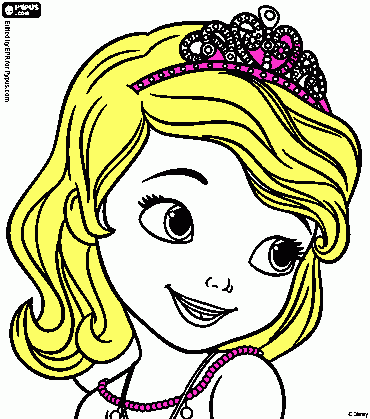 PRINCESSA SOFIA para colorir e imprimir