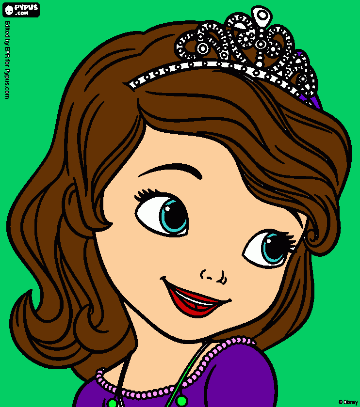 prinsesina sofia para colorir e imprimir
