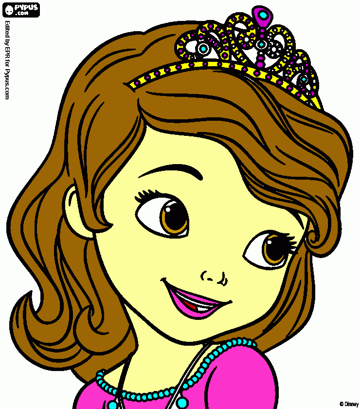 prinsezinha sofia para colorir e imprimir