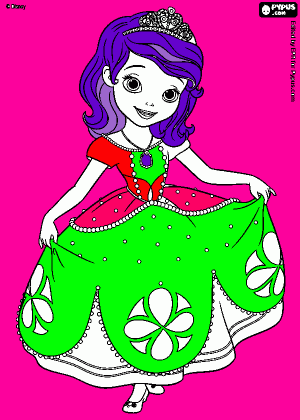 prisesa sofia para colorir e imprimir