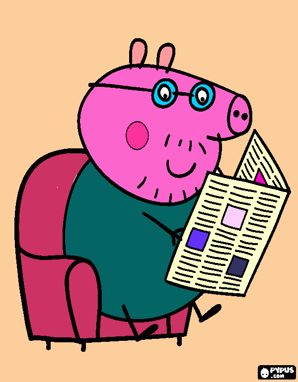 pro papai pig para colorir e imprimir