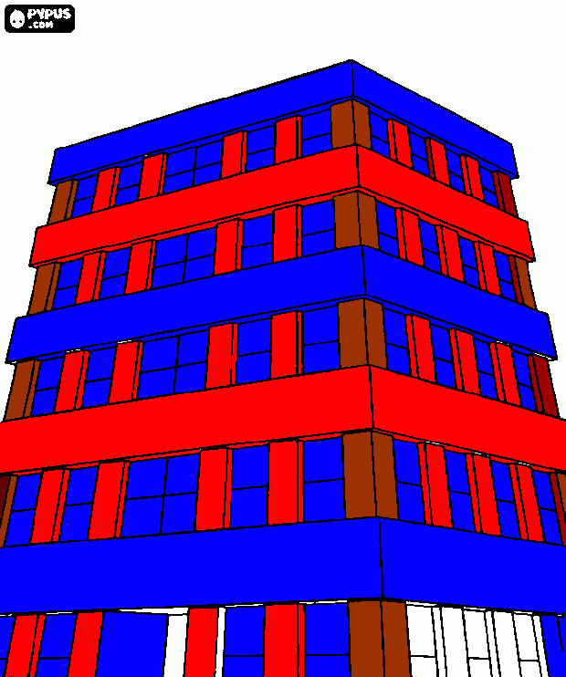 prédio homem aranha para colorir e imprimir