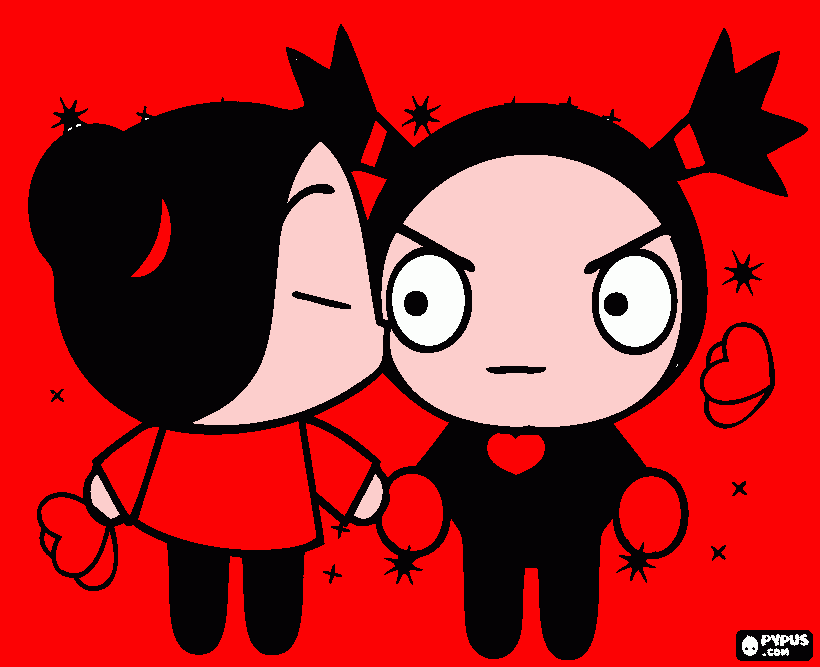 pucca garu para colorir e imprimir