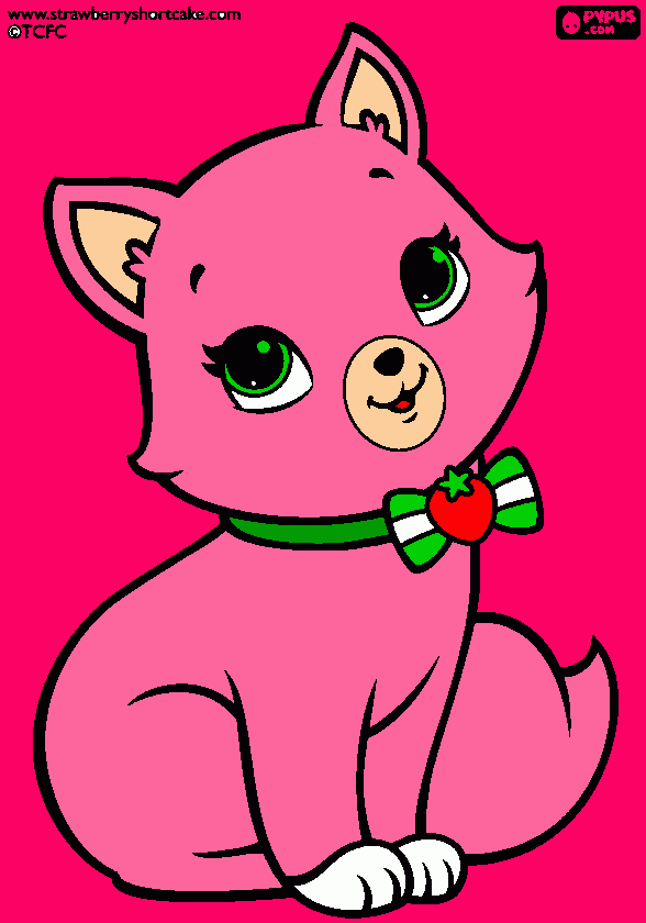 pudim a gatinha da moranguinho para colorir e imprimir