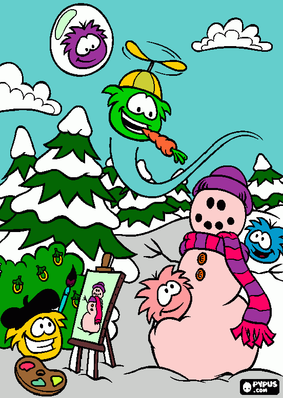 puffles - Ana Clara para colorir e imprimir