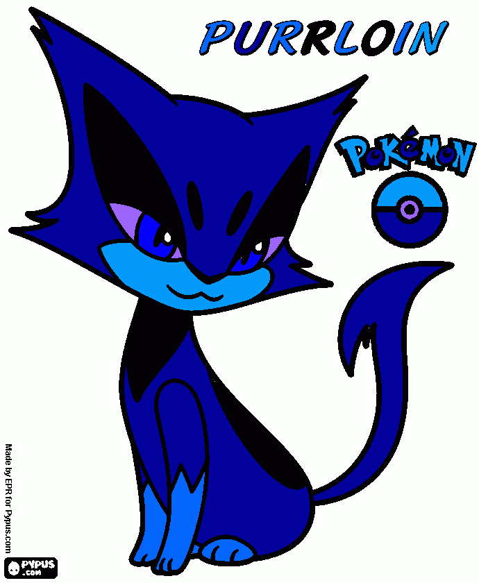 purrloin para colorir e imprimir