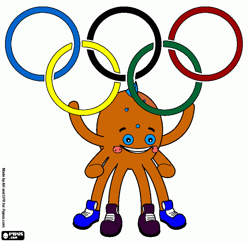 pypos nos jogos olimpicos para colorir e imprimir