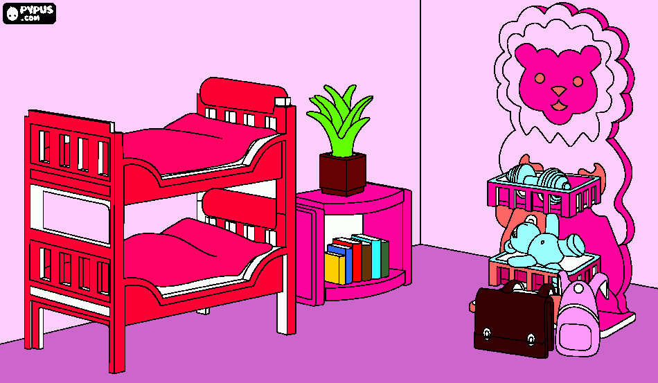 quarto do sonho para colorir e imprimir