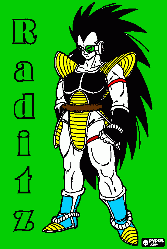 raditz o irmão mais velho de goku para colorir e imprimir