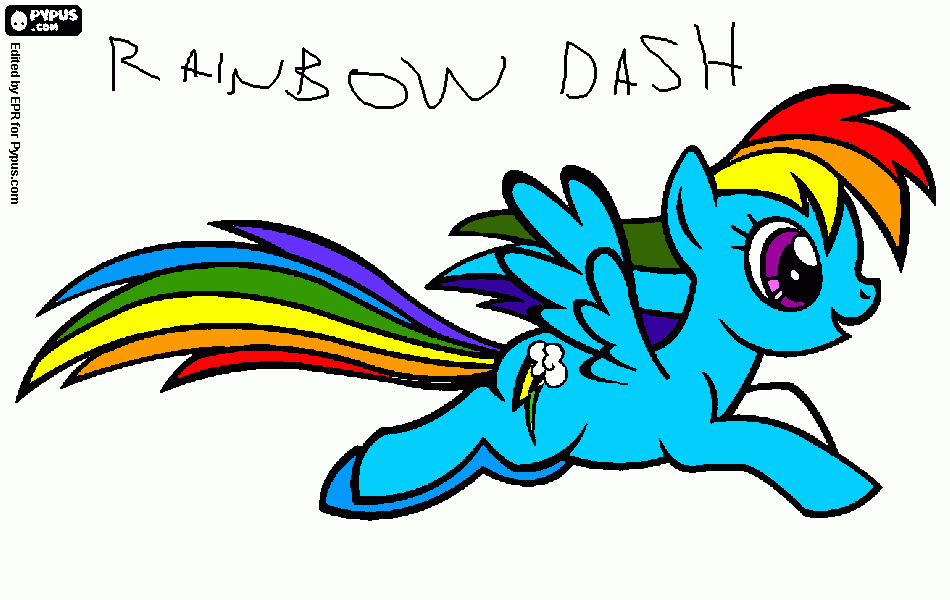rainbow dash para colorir e imprimir